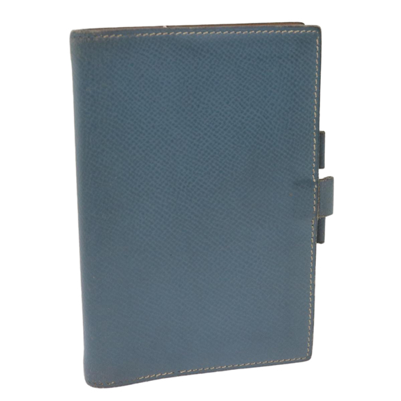 HERMES Agenda GM Day Planner Cover Leather Blue Auth am5960 - Picture 1 of 16